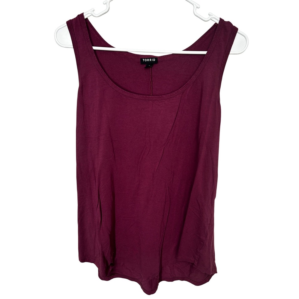 Torrid Soft Purple‎ Tank Top Curved Hem Torrid Size 2 or 2X